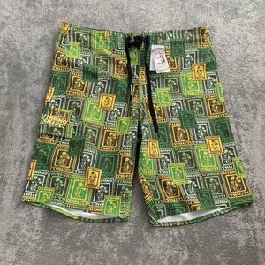 Hinano Tahiti Board Shorts Men's 32x10” All Over Logo Graphic Print Swim Surf